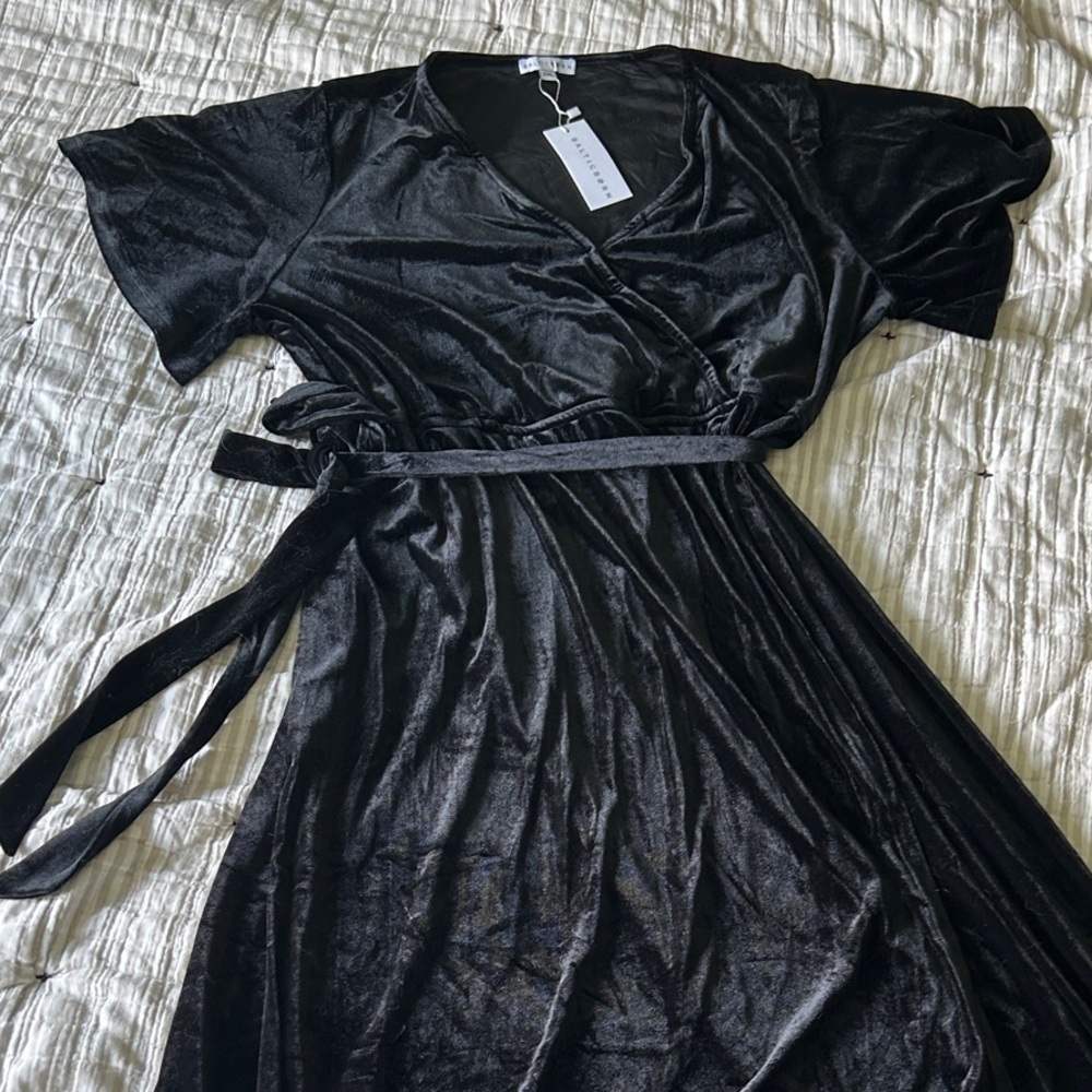 Baltic Born Elegant Black Wrap Dress